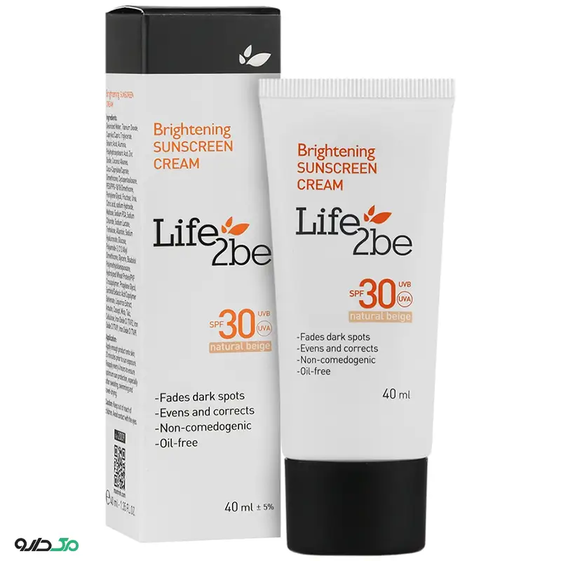 ضد آفتاب روشن کننده پوست SPF30 بژ طبیعی لایف تو بی